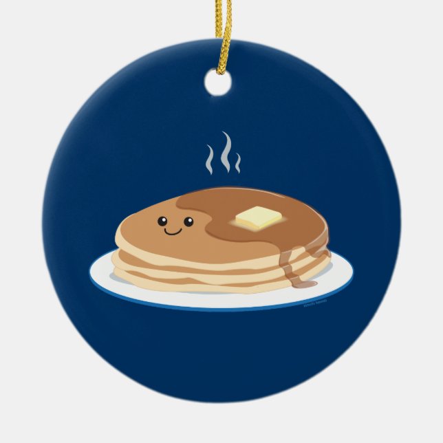 Pancakes Ceramic Tree Decoration (Front)