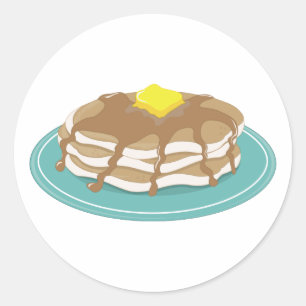 Pancakes Classic Round Sticker