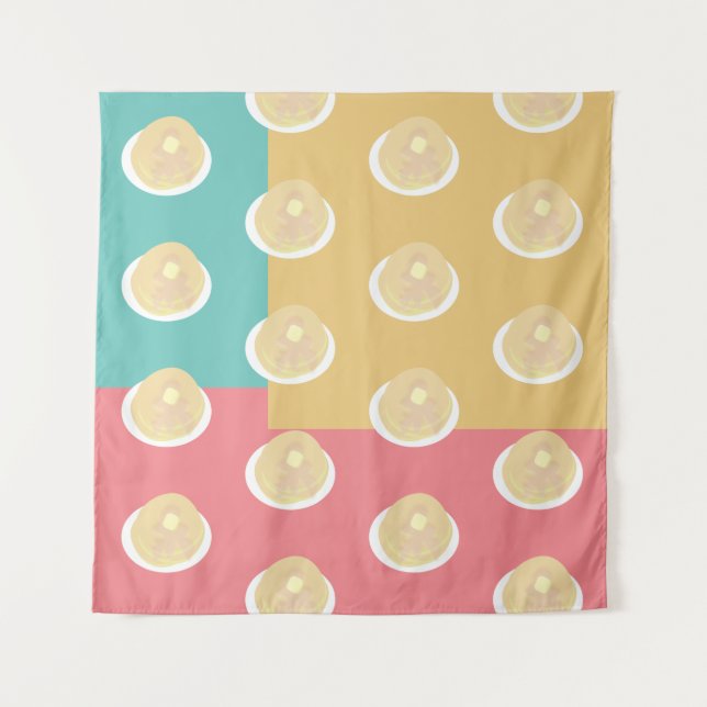 Pancakes Colourful  Pop Art  Style   Tapestry (Front)