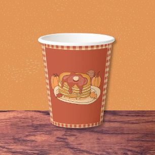 Pancakes - Fall Buffalo Plaid Pattern Paper cup