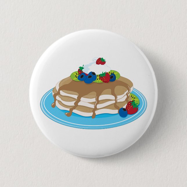 Pancakes Fruit 6 Cm Round Badge (Front)