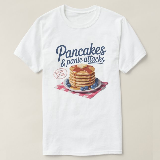 Pancakes gift, Funny Breakfast tee, Food Lover Tee (Design Front)