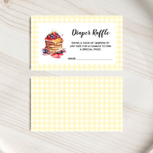Pancakes Gingham Plaid Diaper Raffle Enclosure Card