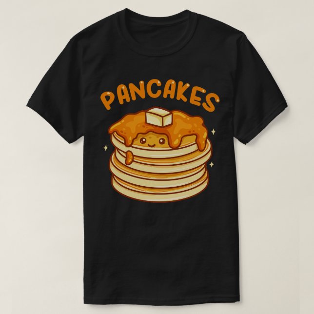 Pancakes Kawaii T-Shirt (Design Front)