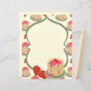 Pancakes lined stationery paper
