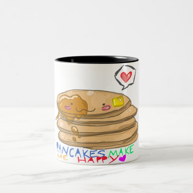pancakes make me happy mug (Center)