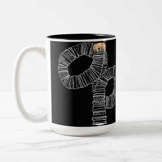 Pancakes Not So Short Stack Two-Tone Coffee Mug (Left)