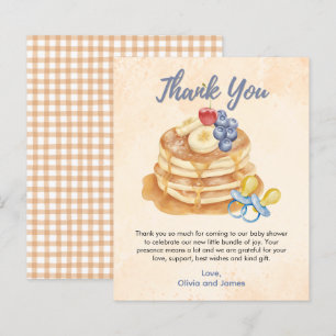 Pancakes & Pacifiers Baby Shower Thank You Card