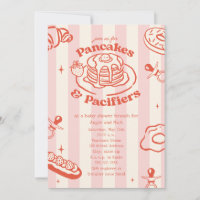 Pancakes Pacifiers Doodle Girl Baby Shower Brunch