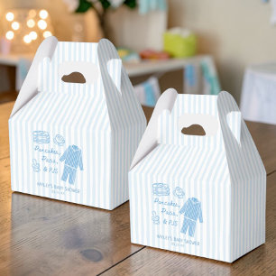 Pancakes, Pacis & PJs Boy Baby Shower Thank You Favour Box