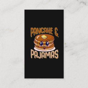 Pancakes Pajamas Cute Kawaii Slumber Party Business Card