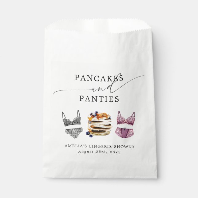 Pancakes & Panties Bridal Shower Favour Bag (Front)