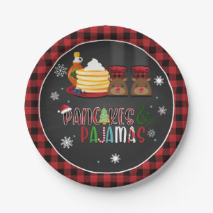 Pancakes & Pyjamas Christmas Party Plate