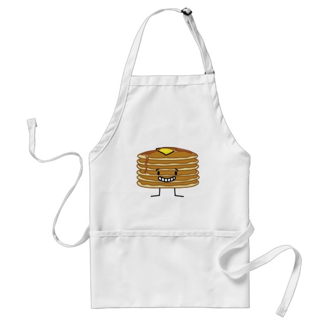 Pancakes stack butter syrup fluffy breakfast standard apron (Front)