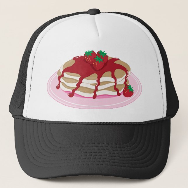 Pancakes Strawberry Trucker Hat (Front)
