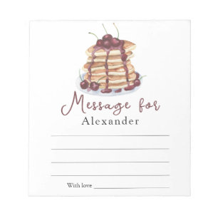 Pancakes Time Capsule Message Notepad