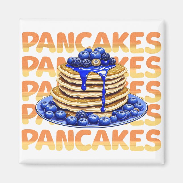Pancakes Topped with Blueberries Magnet (Front)