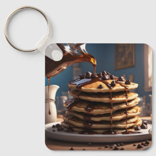 Pancakes with Chocolate Chips. Key Ring