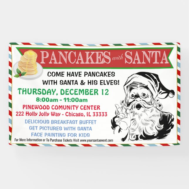 Pancakes With Santa Banner (Horizontal)