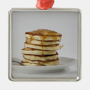 Pancakes with syrup metal tree decoration