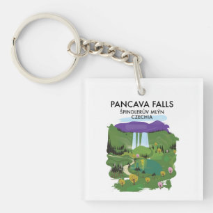 Pancava Falls Špindlerův Mlýn, Czechia travel post Key Ring
