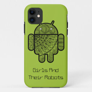 Pancho Doodle Character for the Android™ robot iPhone 11 Case