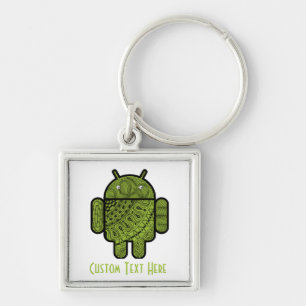 Pancho Doodle Character for the Android™ robot Key Ring