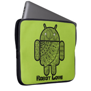Pancho Doodle Character for the Android™ robot Laptop Sleeve