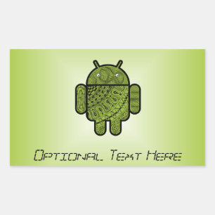 Pancho Doodle for Android™ Rectangular Sticker