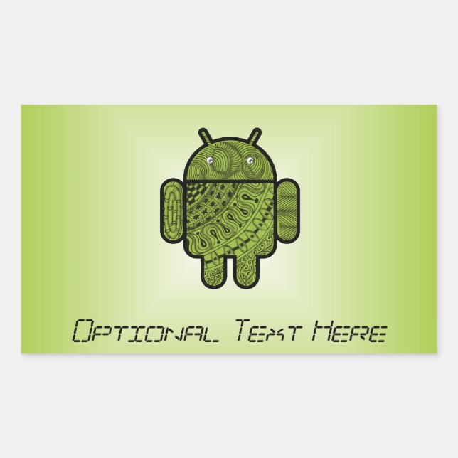 Pancho Doodle for Android™ Rectangular Sticker (Front)