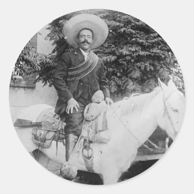 Pancho Villa Mexican Revolutionary General Classic Round Sticker (Front)
