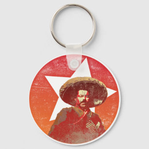 Pancho Villa Vintage Red Star Key Ring