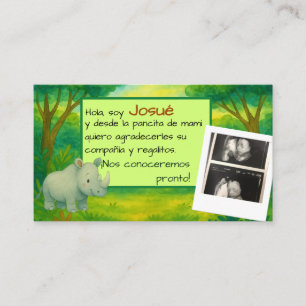 Pancita appreciates Safari Baby Shower Rhino Enclosure Card