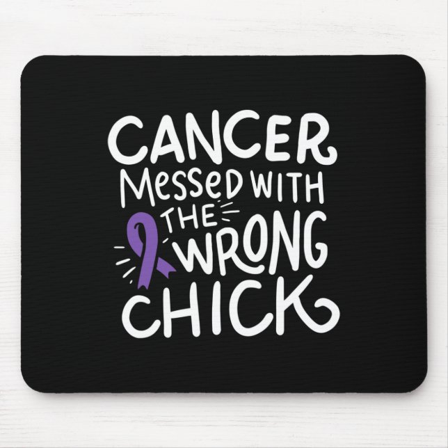 Pancreas Cancer Awareness Pancreatic Chemo Purple  Mouse Pad (Front)