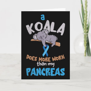 Pancreas Fun Koala Pancreas Diabetes Awareness Dia Card