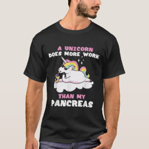 Pancreas Funny Unicorn Type 1 Diabetes Blood T-Shirt
