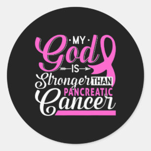 Pancreatic Awareness Ribbon Tee Pancreatic Cancer Classic Round Sticker