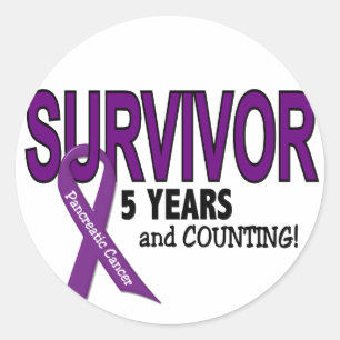 Pancreatic Cancer 5 YEAR SURVIVOR Classic Round Sticker