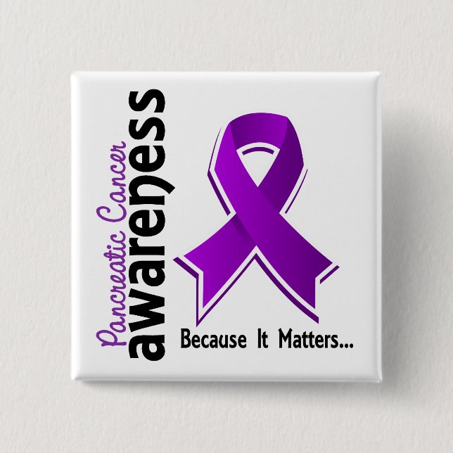 Pancreatic Cancer Awareness 5 15 Cm Square Badge (Front)