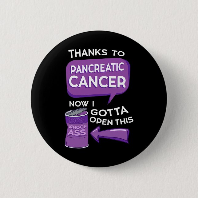 Pancreatic Cancer Awareness Adenocarcinoma Stomach 6 Cm Round Badge (Front)