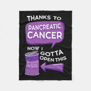 Pancreatic Cancer Awareness Adenocarcinoma Stomach Fleece Blanket
