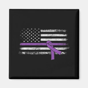 Pancreatic Cancer Awareness American Flag Magnet