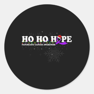 Pancreatic Cancer Awareness Christmas Wish  Classic Round Sticker