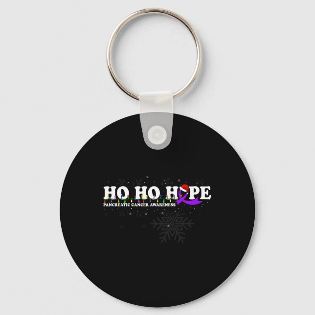 PANCREATIC CANCER AWARENESS Flower We Don't Know H Key Ring (Front)