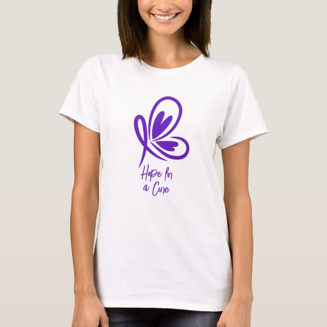 Pancreatic Cancer Awareness Hope for a Cure T-Shirt (Front)