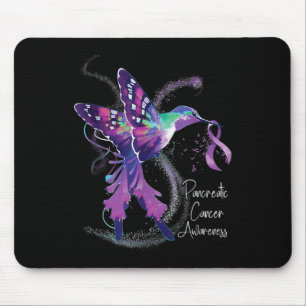 Pancreatic Cancer Awareness Hummingbird Purple Mouse Pad