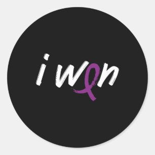 Pancreatic Cancer Awareness - I Won Survivor Fight Classic Round Sticker