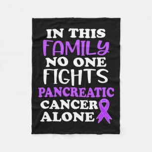 Pancreatic Cancer Awareness In This Family Purple  Fleece Blanket
