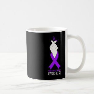 Pancreatic Cancer Awareness Kpop Finger Heart  Coffee Mug