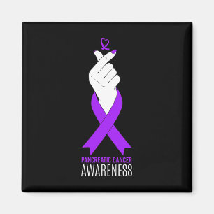 Pancreatic Cancer Awareness Kpop Finger Heart  Magnet